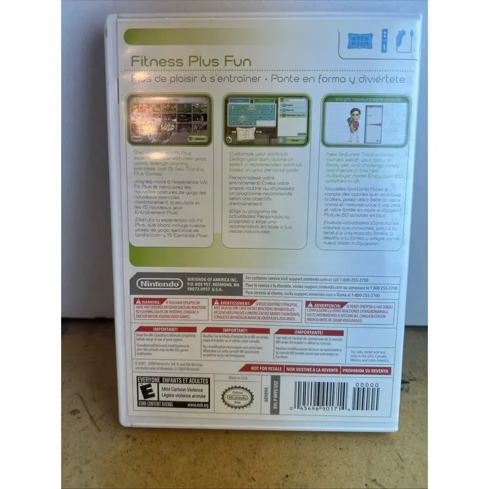 Wii Fit Plus Nintendo Wii Fitness Exercise Game 2009